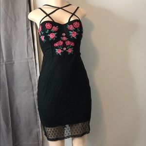 Black and floral dress